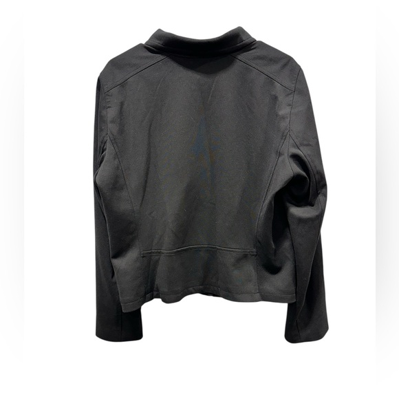 NWT Liz Claiborne Simply Liz black zip-front moto jacket Size XL - Picture 4 of 11